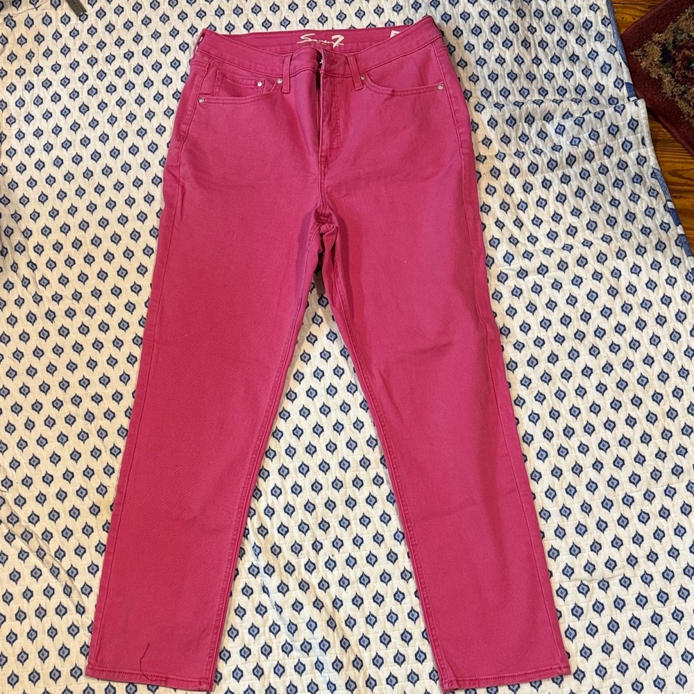 Seven7 Women's Pink slim straight Jeans size 8